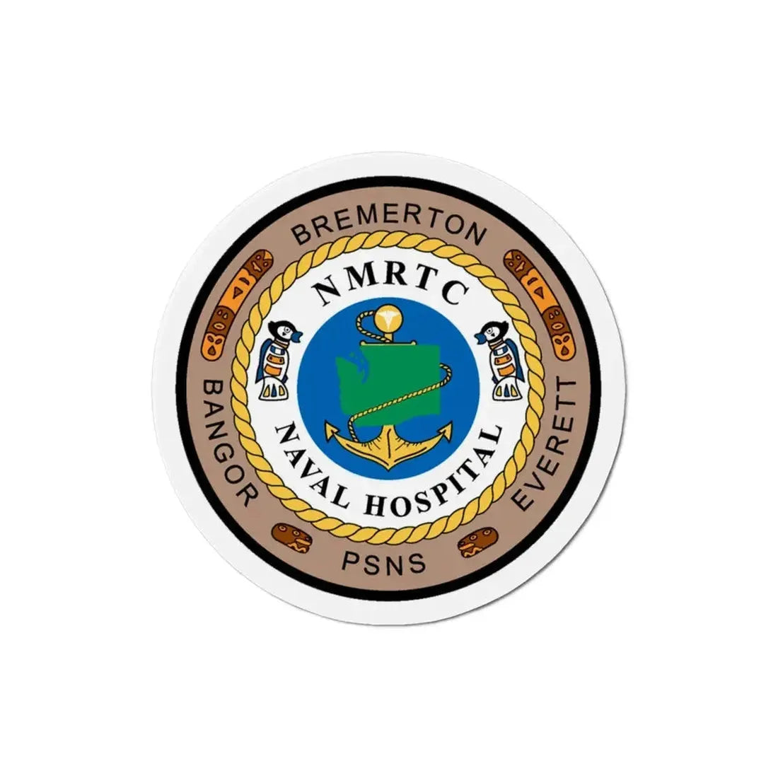 NMRTC Naval Hospital Bremerton (U.S. Navy) Refrigerator Magnet 3 Inch - The Sticker Space