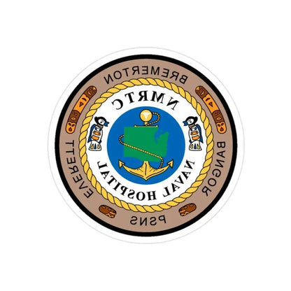 NMRTC Naval Hospital Bremerton (U.S. Navy) REVERSE PRINT Transparent Die-Cut STICKER 2 Inch Die-Cut Transparent - The Sticker Space