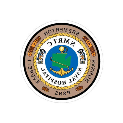 NMRTC Naval Hospital Bremerton (U.S. Navy) REVERSE PRINT Transparent Die-Cut STICKER 3 Inch Die-Cut Transparent - The Sticker Space