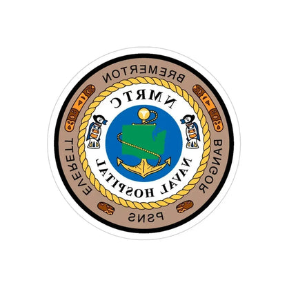 NMRTC Naval Hospital Bremerton (U.S. Navy) REVERSE PRINT Transparent Die-Cut STICKER 5 Inch Die-Cut Transparent - The Sticker Space