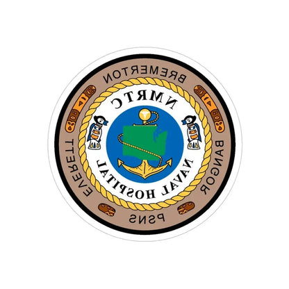 NMRTC Naval Hospital Bremerton (U.S. Navy) REVERSE PRINT Transparent Die-Cut STICKER 6 Inch Die-Cut Transparent - The Sticker Space
