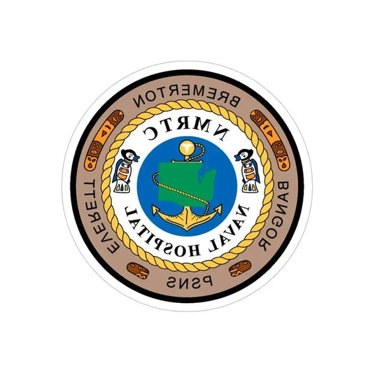 NMRTC Naval Hospital Bremerton (U.S. Navy) REVERSE PRINT Transparent Die-Cut STICKER 6 Inch Die-Cut Transparent - The Sticker Space