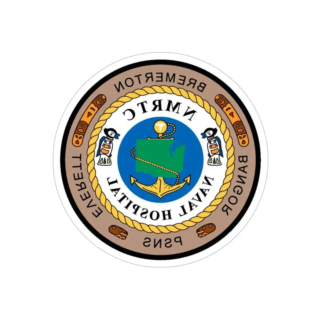 NMRTC Naval Hospital Bremerton (U.S. Navy) REVERSE PRINT Transparent Die-Cut STICKER - The Sticker Space