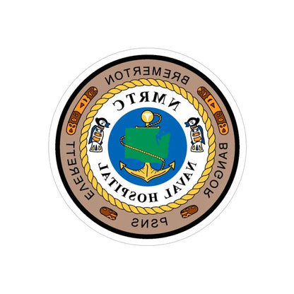 NMRTC Naval Hospital Bremerton (U.S. Navy) REVERSE PRINT Transparent Die-Cut STICKER - The Sticker Space