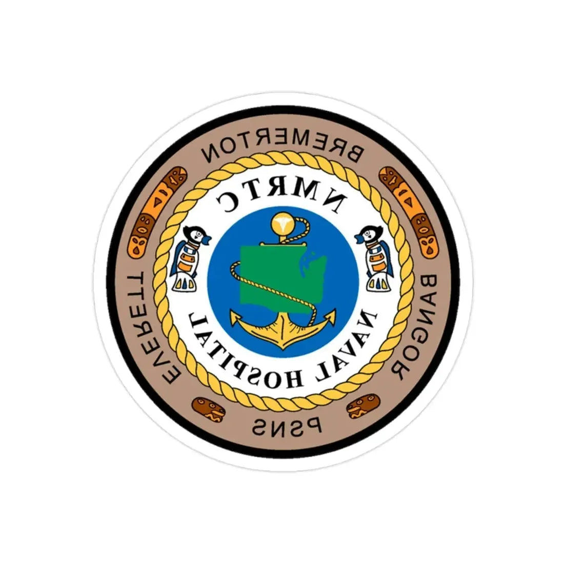 NMRTC Naval Hospital Bremerton (U.S. Navy) REVERSE PRINT Transparent Die-Cut STICKER - The Sticker Space