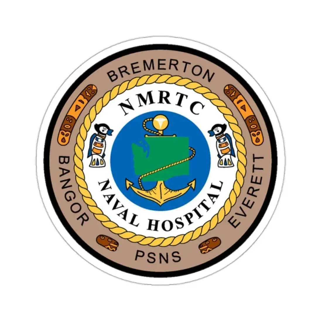 NMRTC Naval Hospital Bremerton (U.S. Navy) STICKER Vinyl Kiss-Cut Decal 2 Inch White - The Sticker Space