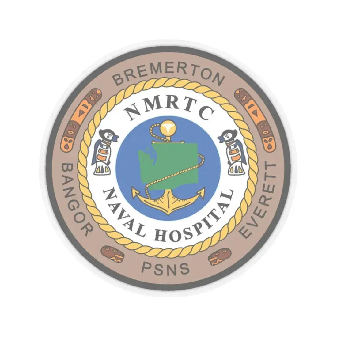 NMRTC Naval Hospital Bremerton (U.S. Navy) STICKER Vinyl Kiss-Cut Decal 3 Inch Transparent - The Sticker Space