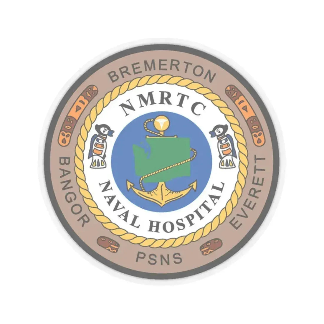 NMRTC Naval Hospital Bremerton (U.S. Navy) STICKER Vinyl Kiss-Cut Decal 6 Inch Transparent - The Sticker Space