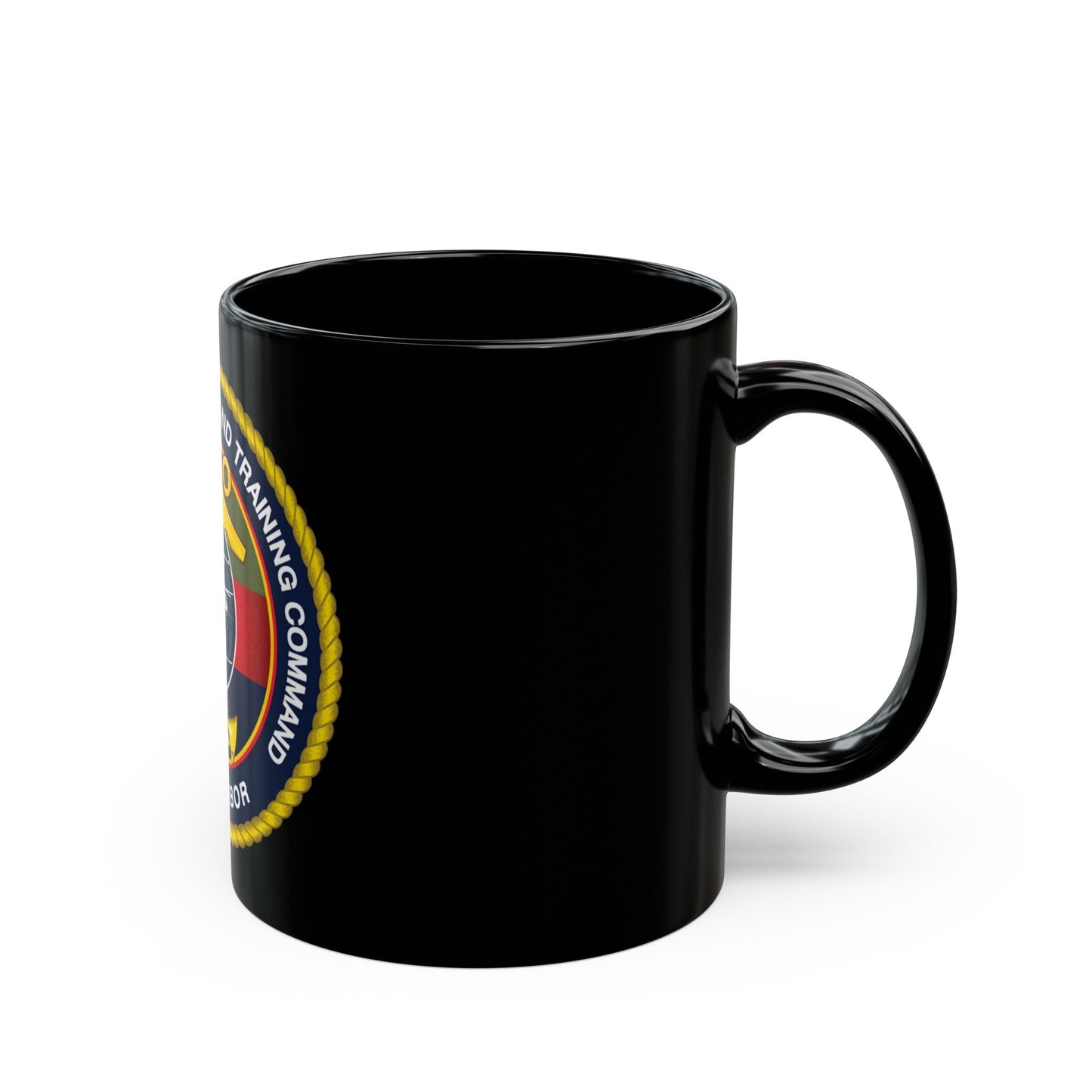 NMRTC Oak Harbor (U.S. Navy) Black Coffee Mug-The Sticker Space