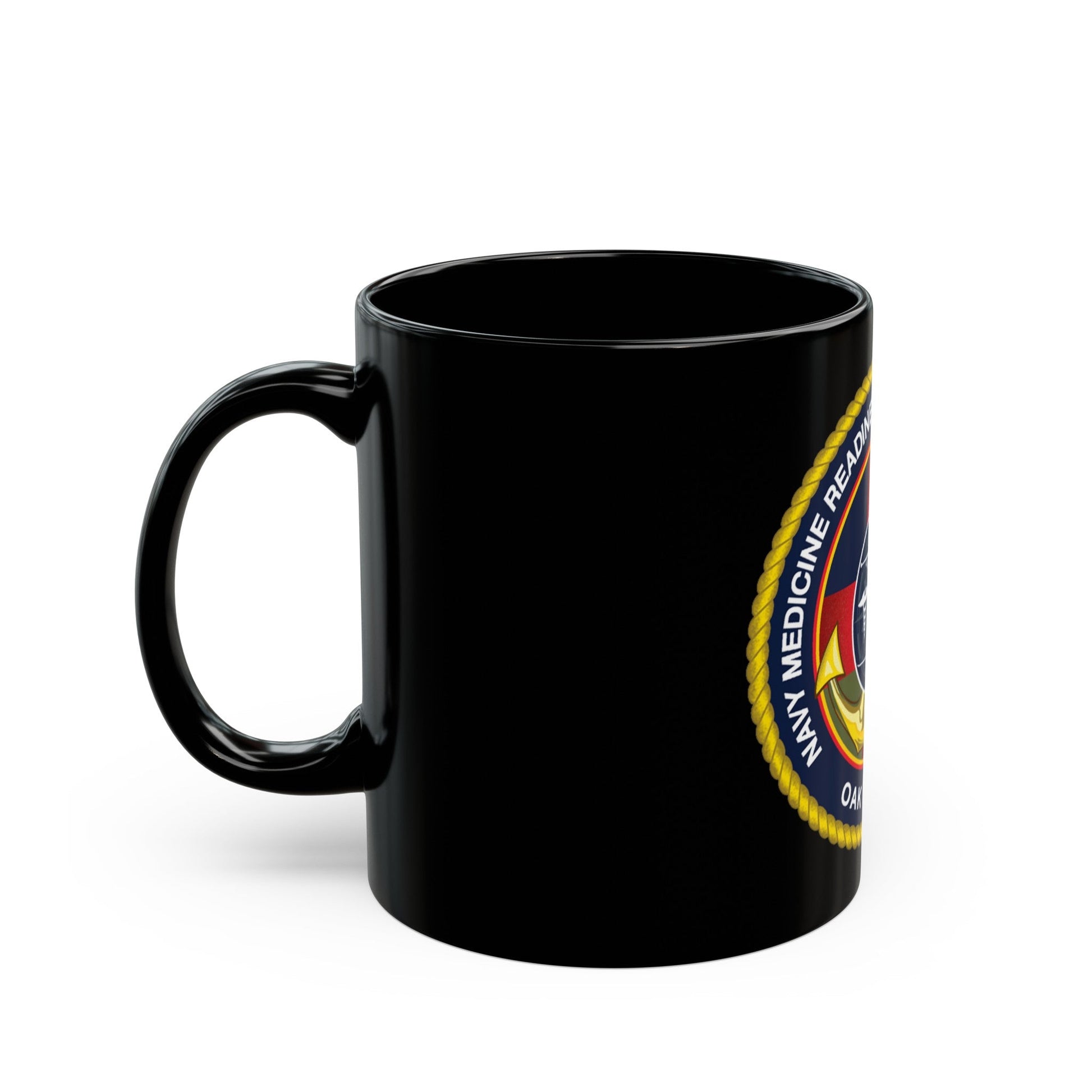 NMRTC Oak Harbor (U.S. Navy) Black Coffee Mug-The Sticker Space