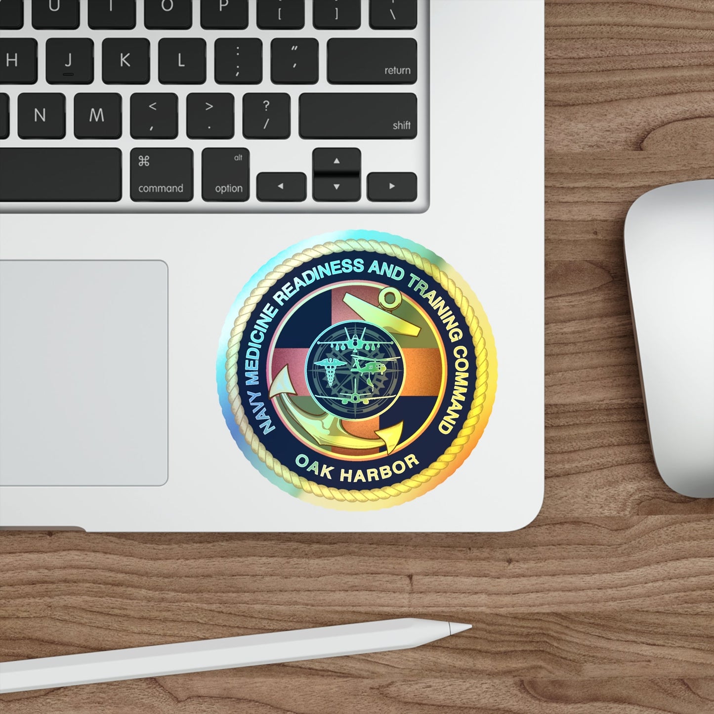 NMRTC Oak Harbor (U.S. Navy) Holographic STICKER Die-Cut Vinyl Decal-The Sticker Space