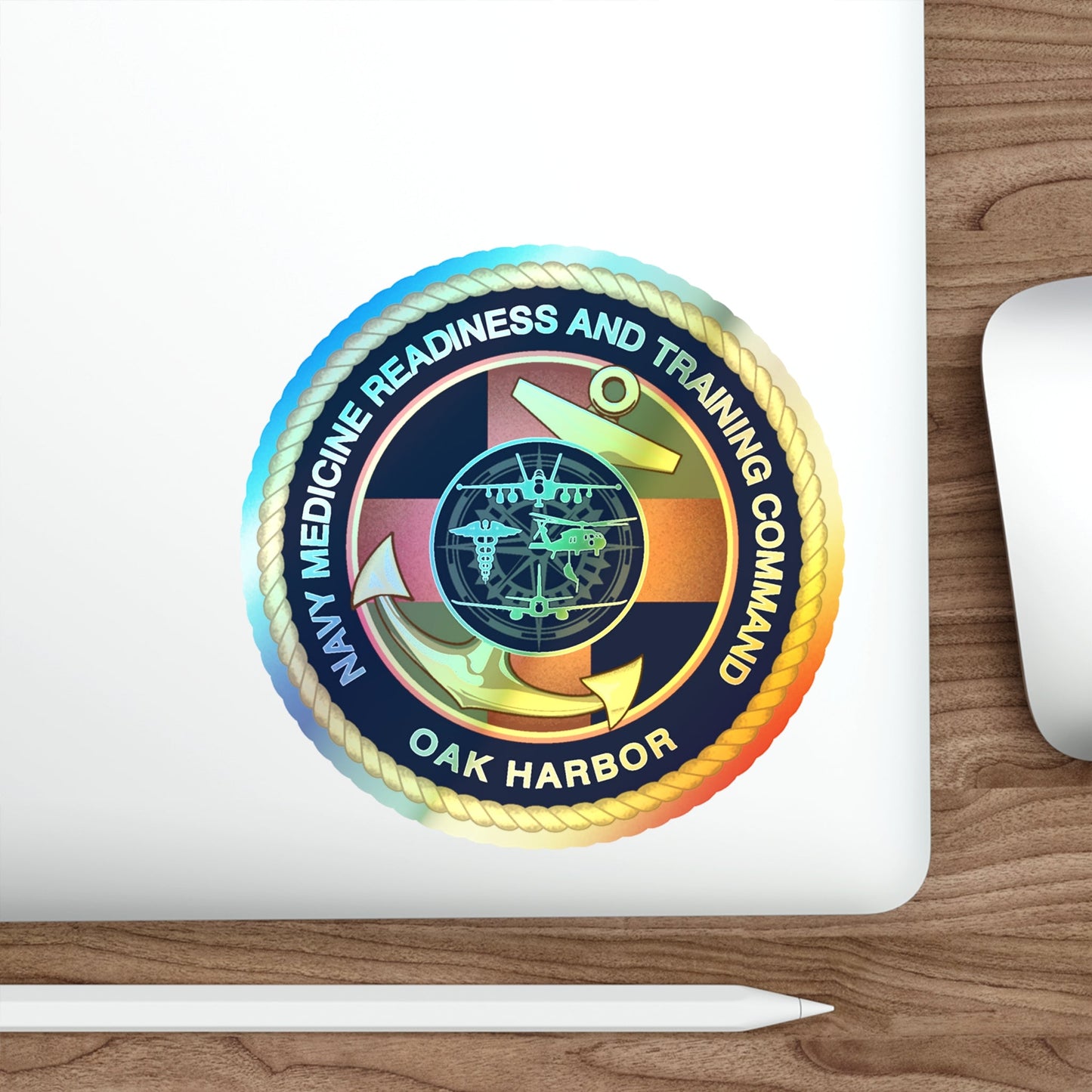 NMRTC Oak Harbor (U.S. Navy) Holographic STICKER Die-Cut Vinyl Decal-The Sticker Space