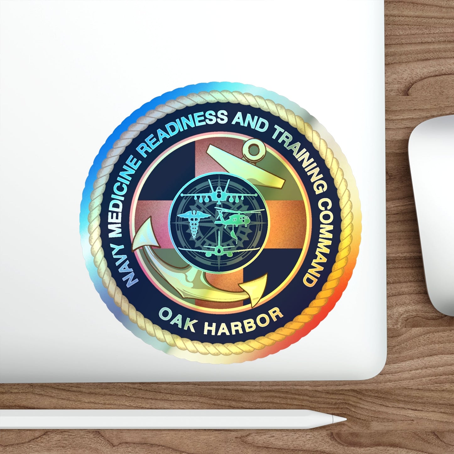 NMRTC Oak Harbor (U.S. Navy) Holographic STICKER Die-Cut Vinyl Decal-The Sticker Space