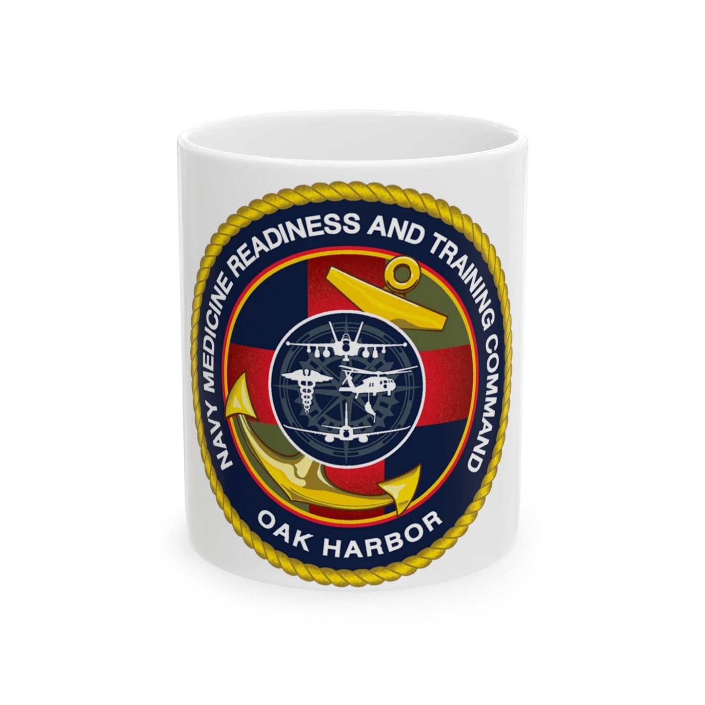 NMRTC Oak Harbor (U.S. Navy) White Coffee Mug-11oz-The Sticker Space