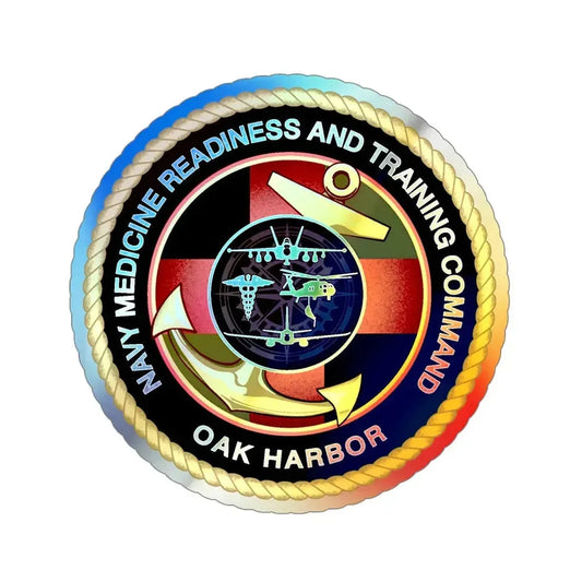 NMRTC Oak Harbor (U.S. Navy) Holographic STICKER Die-Cut Vinyl Decal 6 Inch Holographic - The Sticker Space