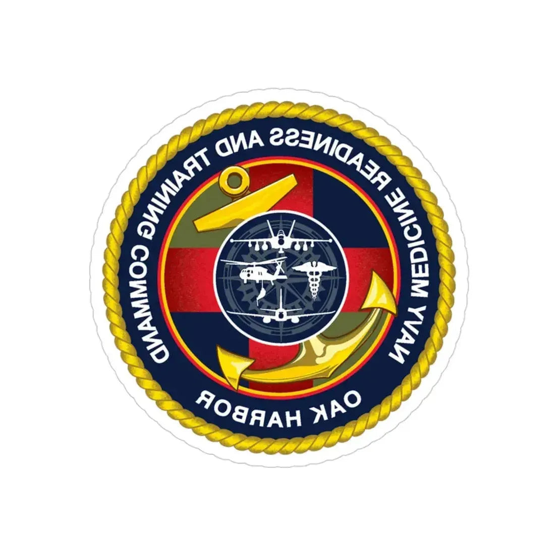 NMRTC Oak Harbor (U.S. Navy) REVERSE PRINT Transparent Die-Cut STICKER 3 Inch Die-Cut Transparent - The Sticker Space