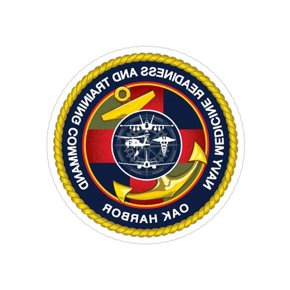 NMRTC Oak Harbor (U.S. Navy) REVERSE PRINT Transparent Die-Cut STICKER 5 Inch Die-Cut Transparent - The Sticker Space