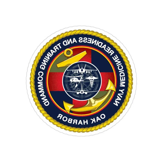 NMRTC Oak Harbor (U.S. Navy) REVERSE PRINT Transparent Die-Cut STICKER 6 Inch Die-Cut Transparent - The Sticker Space