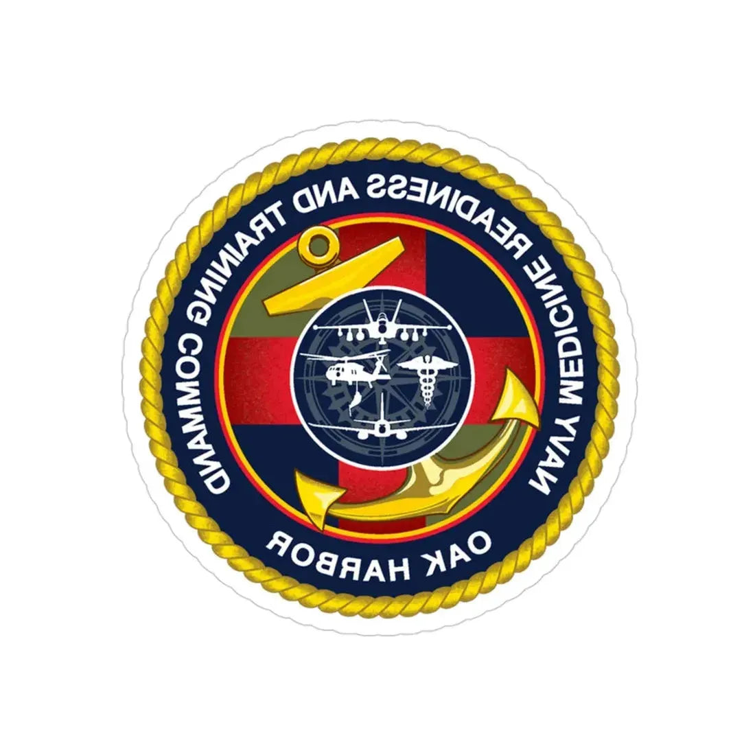 NMRTC Oak Harbor (U.S. Navy) REVERSE PRINT Transparent Die-Cut STICKER - The Sticker Space