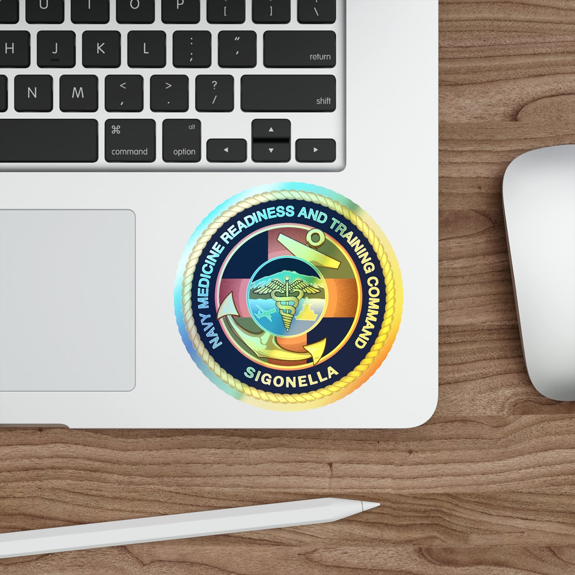 NMRTC Sigonella (U.S. Navy) Holographic STICKER Die-Cut Vinyl Decal-The Sticker Space