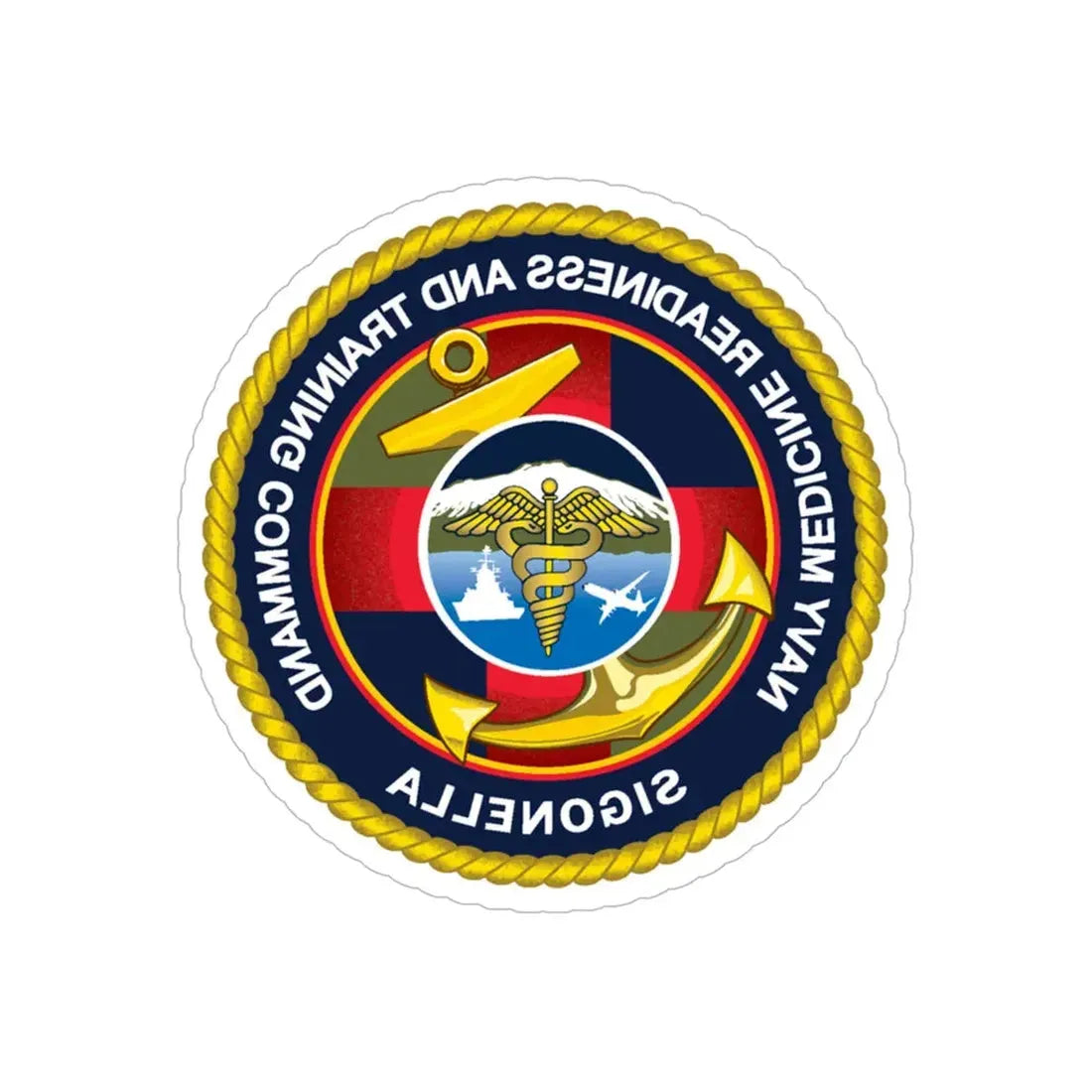 NMRTC Sigonella (U.S. Navy) REVERSE PRINT Transparent Die-Cut STICKER - The Sticker Space