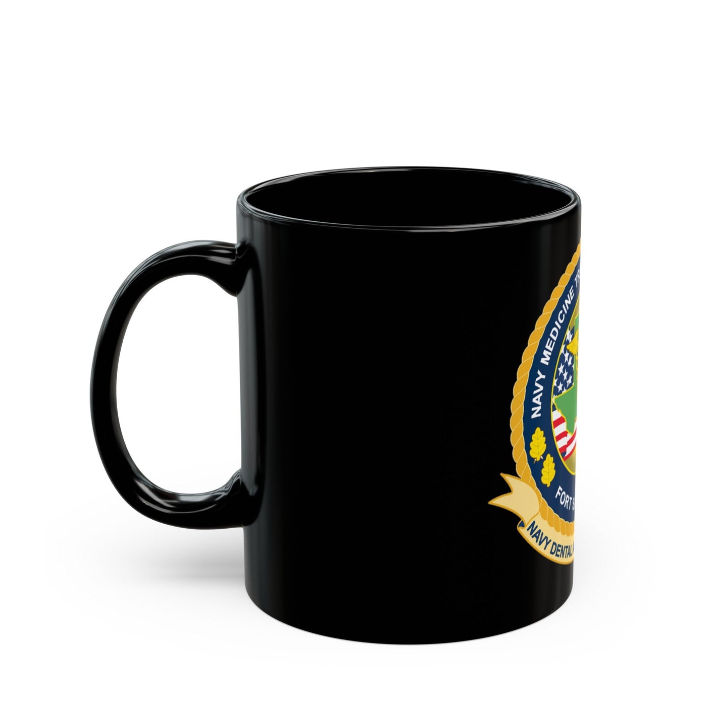 NMTSC Fort Sam Houston NDAP (U.S. Navy) Black Coffee Mug-The Sticker Space