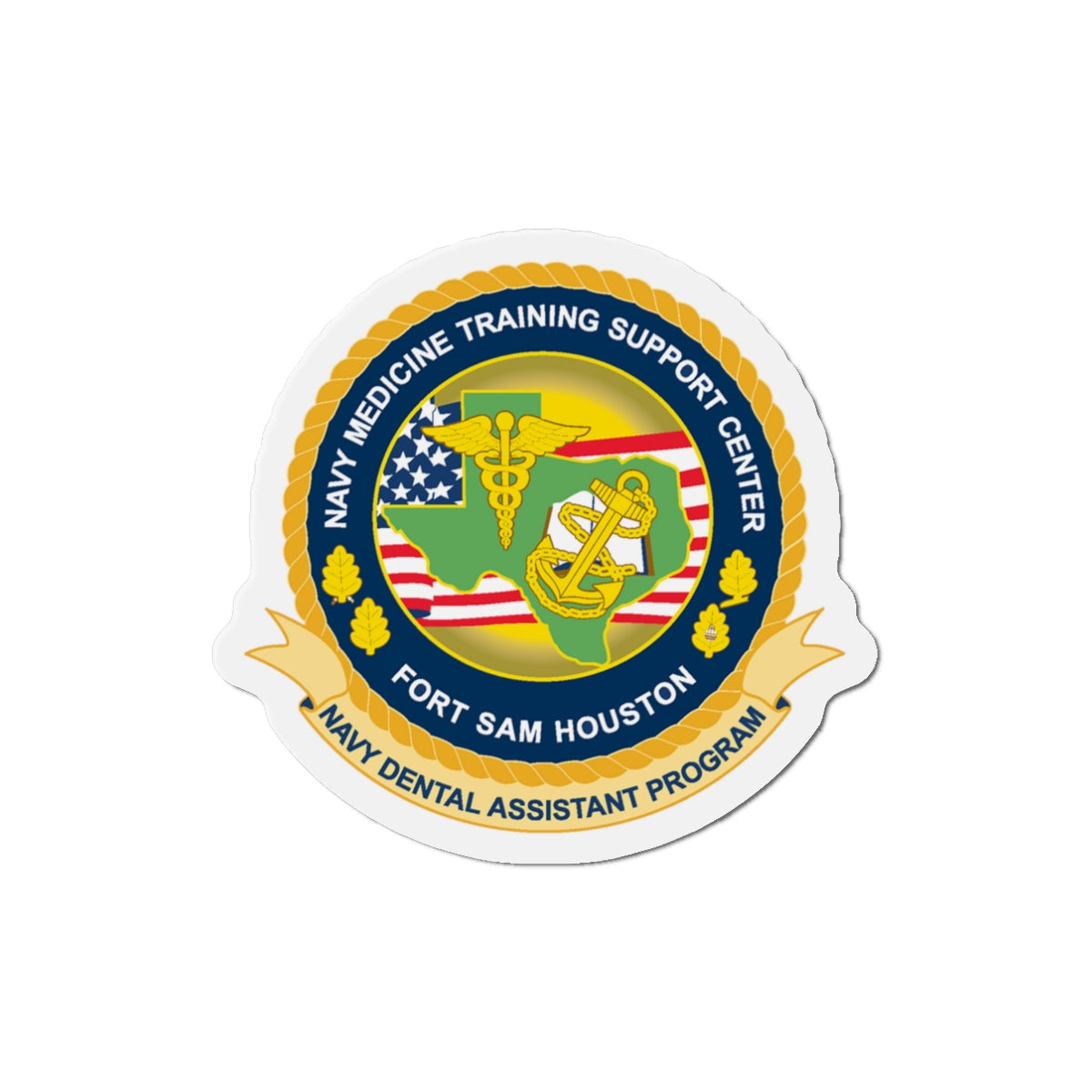 NMTSC Fort Sam Houston NDAP (U.S. Navy) Die-Cut Magnet-3" x 3"-The Sticker Space