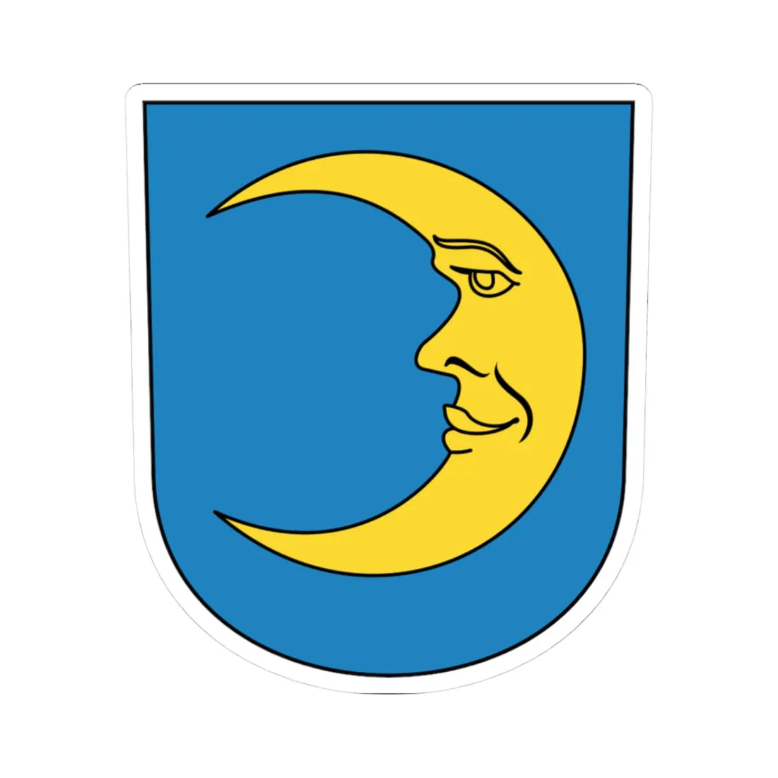 Nänikon coat of arms (Switzerland) (Coat of Arms) STICKER Vinyl Kiss-Cut Decal 3 Inch White - The Sticker Space