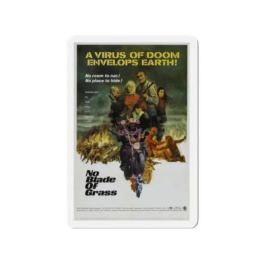 NO BLADE OF GRASS 1970 Movie Poster - Refrigerator Magnet 2 Inch Die-Cut - The Sticker Space