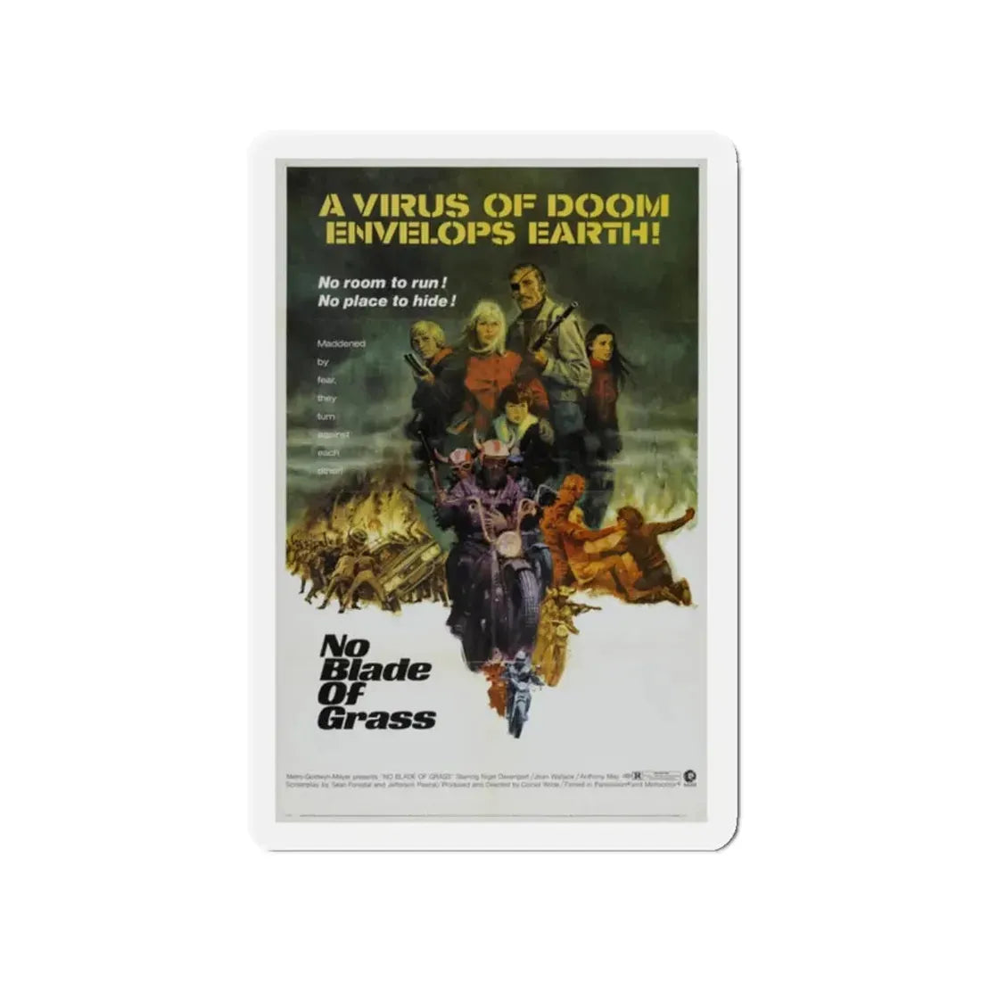 NO BLADE OF GRASS 1970 Movie Poster - Refrigerator Magnet - The Sticker Space