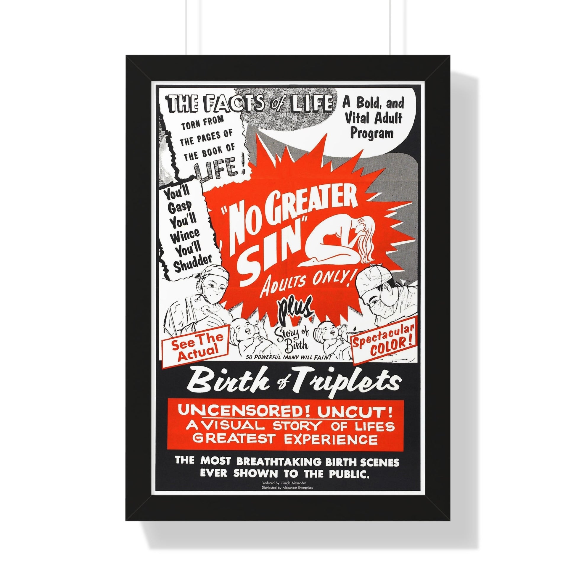 NO GREATER SIN 1941 - Framed Movie Poster-16″ x 24″-The Sticker Space