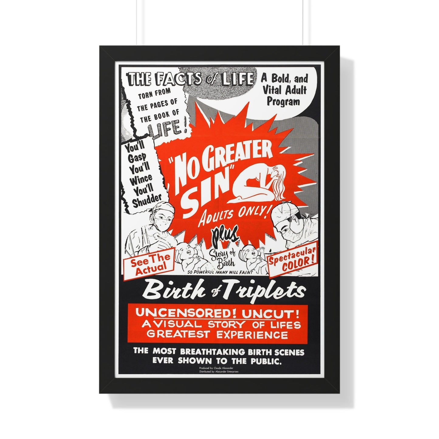 NO GREATER SIN 1941 - Framed Movie Poster-20" x 30"-The Sticker Space