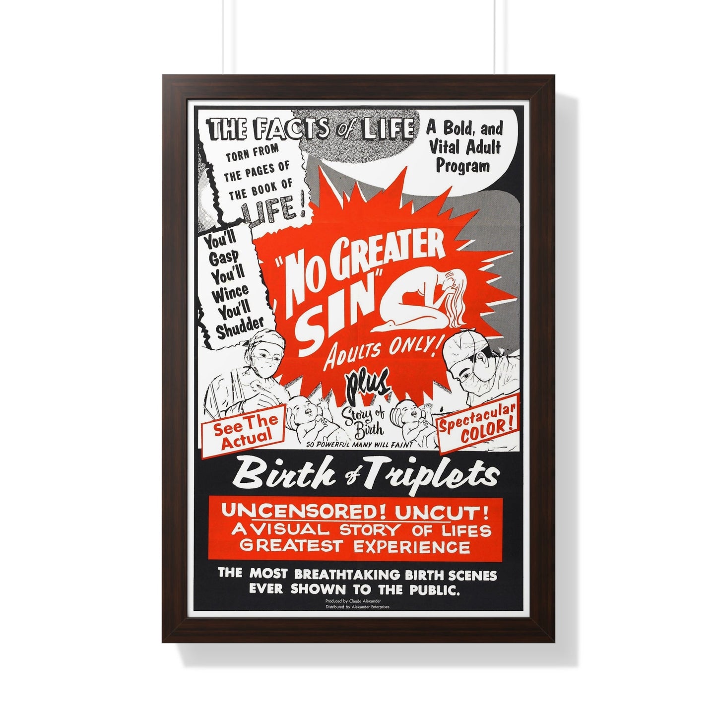 NO GREATER SIN 1941 - Framed Movie Poster-20" x 30"-The Sticker Space