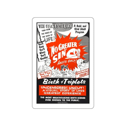 NO GREATER SIN 1941 Movie Poster STICKER Vinyl Die-Cut Decal 2 Inch - The Sticker Space