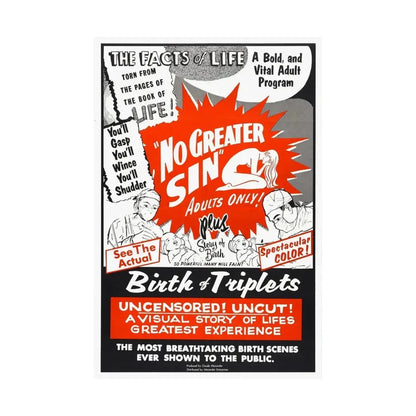 NO GREATER SIN 1941 - Paper Movie Poster - The Sticker Space