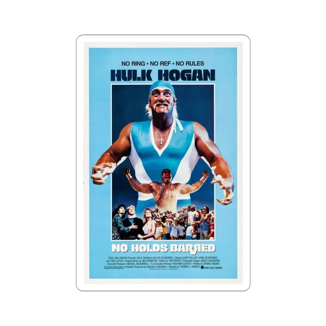 No Holds Barred 1989 Movie Poster STICKER Vinyl Die-Cut Decal 3 Inch - The Sticker Space