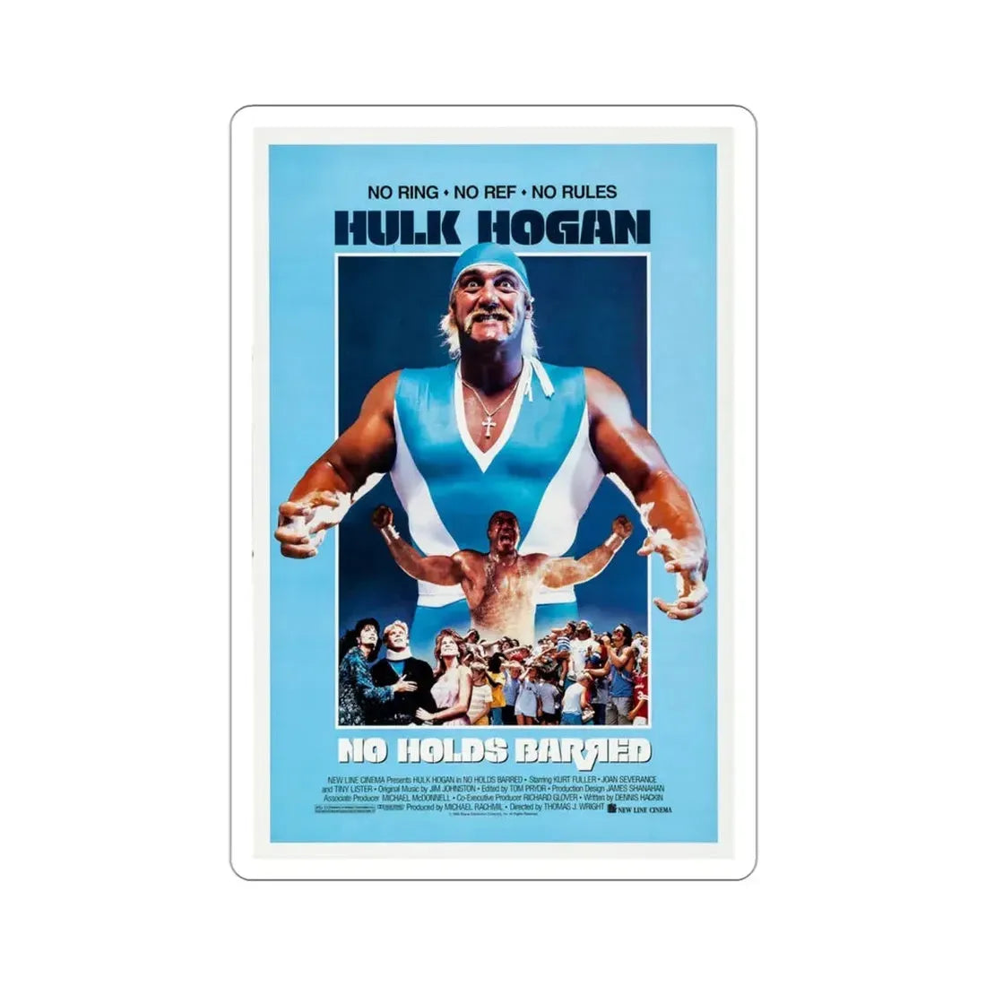 No Holds Barred 1989 Movie Poster STICKER Vinyl Die-Cut Decal - The Sticker Space