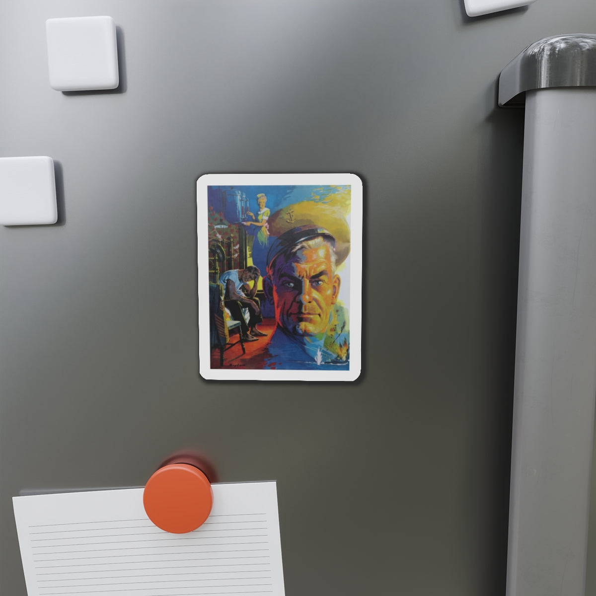 No Home Of His Own, The Saturday Evening Post, 1952 (Magazine Illustration) Refrigerator Magnet-The Sticker Space