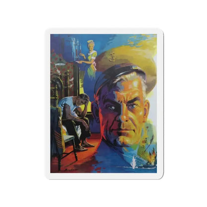 No Home Of His Own, The Saturday Evening Post, 1952 (Magazine Illustration) Refrigerator Magnet 3 Inch - The Sticker Space