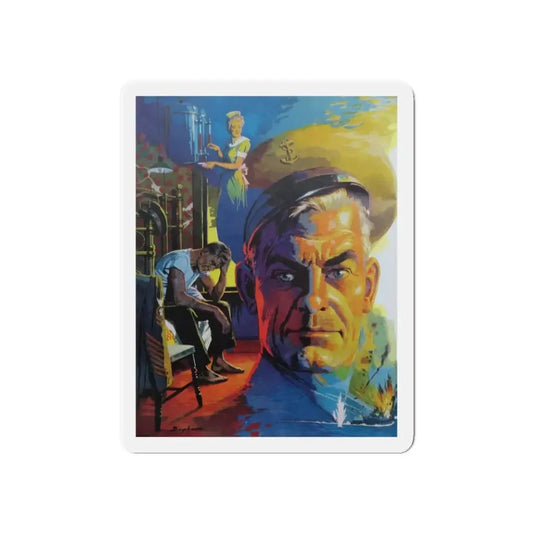 No Home Of His Own, The Saturday Evening Post, 1952 (Magazine Illustration) Refrigerator Magnet 6 Inch - The Sticker Space