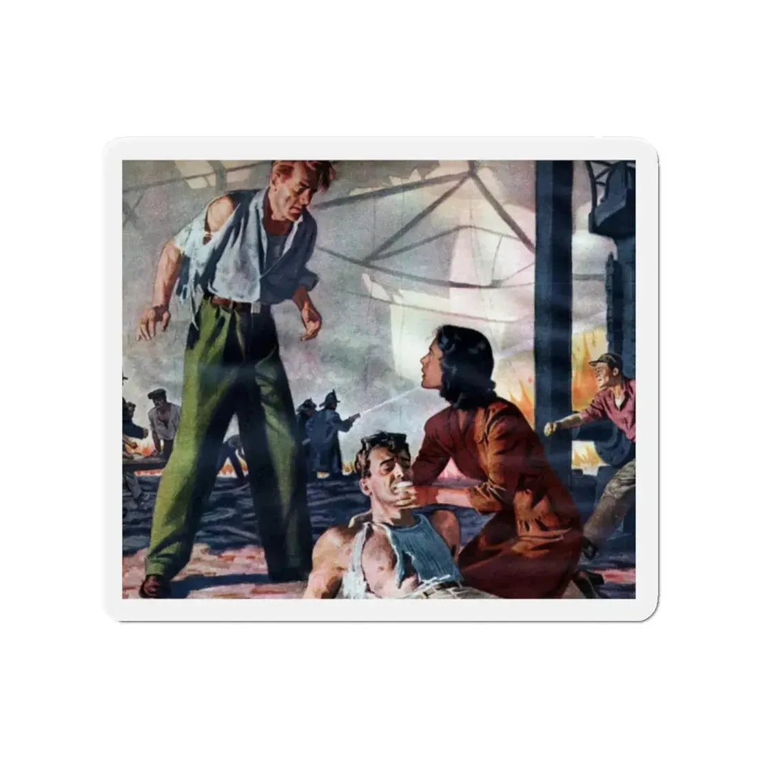 No Little Enemy, Liberty magazine, January 1, 1944 (Magazine Illustration) Refrigerator Magnet 2 Inch - The Sticker Space