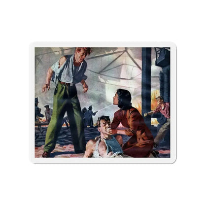 No Little Enemy, Liberty magazine, January 1, 1944 (Magazine Illustration) Refrigerator Magnet 4 Inch - The Sticker Space