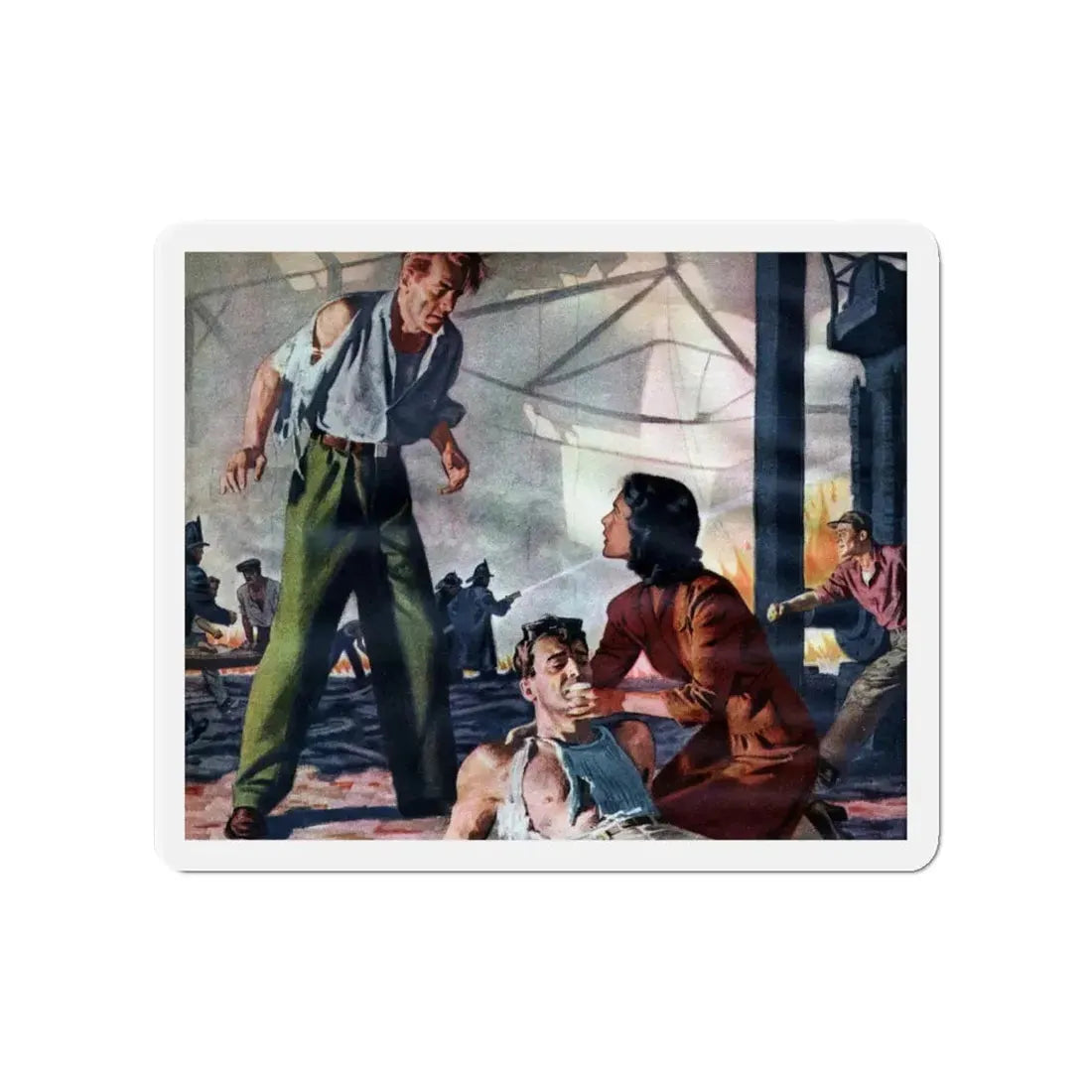 No Little Enemy, Liberty magazine, January 1, 1944 (Magazine Illustration) Refrigerator Magnet - The Sticker Space