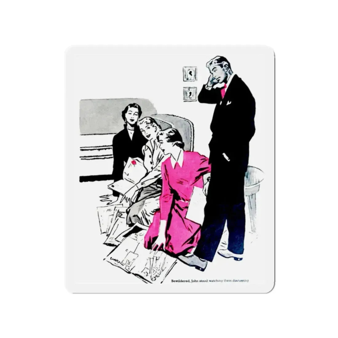 No Love In Her Heart, Woman's Own magazine, May 1952 (Magazine Illustration) Refrigerator Magnet - The Sticker Space