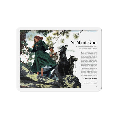 No Man's Gun, Argosy, January 1956 (Magazine Illustration) Refrigerator Magnet-4" x 4"-The Sticker Space