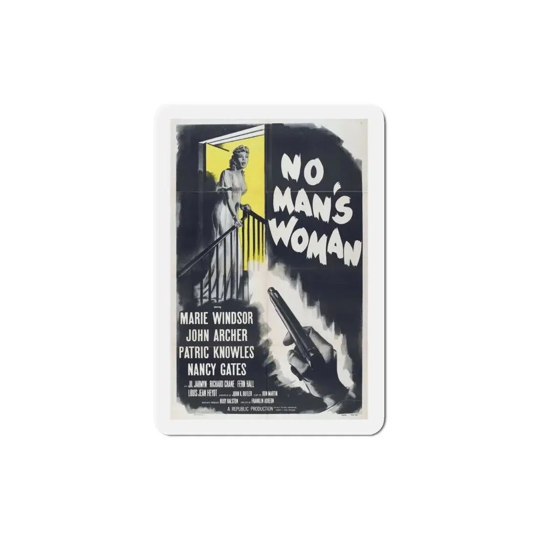 No Mans Woman 1955 Movie Poster Refrigerator Magnet - The Sticker Space