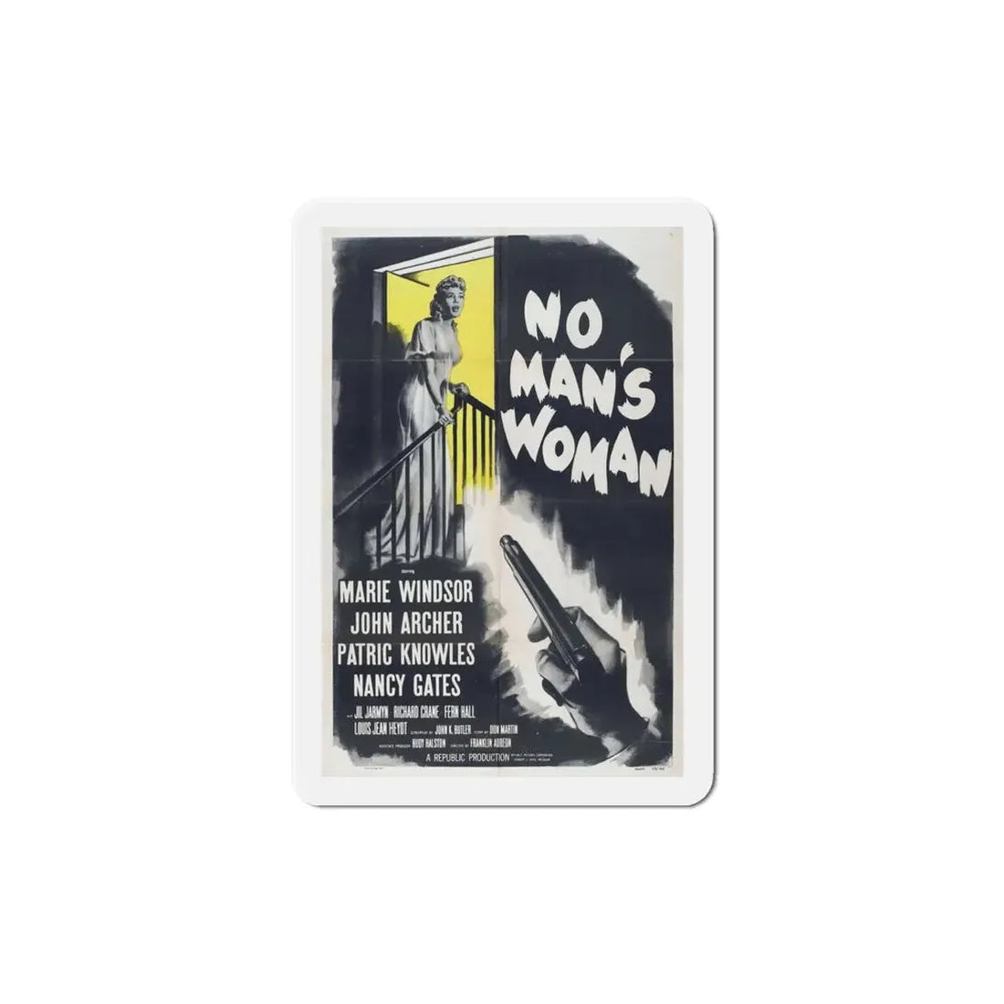 No Mans Woman 1955 Movie Poster Refrigerator Magnet - The Sticker Space