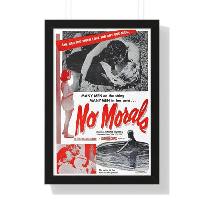 NO MORALS 1955 - Framed Movie Poster 16″ x 24″ Black - The Sticker Space