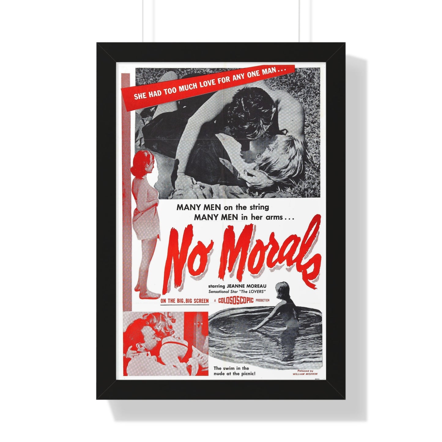 NO MORALS 1955 - Framed Movie Poster-16″ x 24″-The Sticker Space