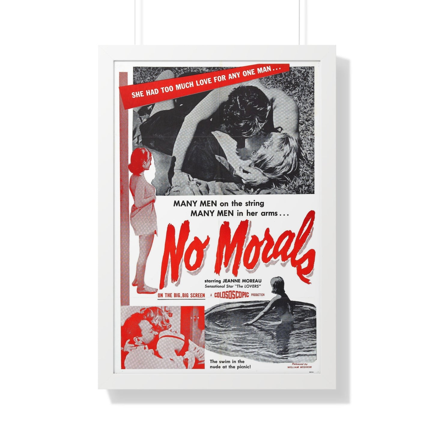 NO MORALS 1955 - Framed Movie Poster-20" x 30"-The Sticker Space